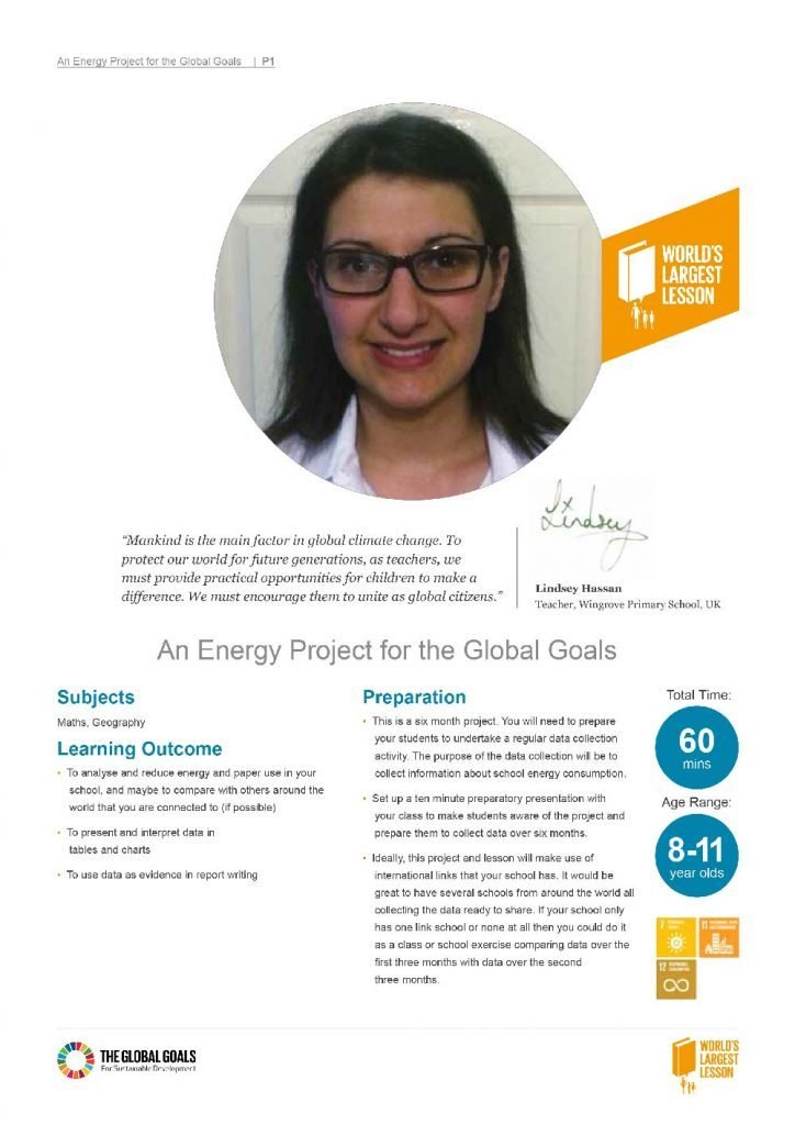 An Energy Project for the Global Goals