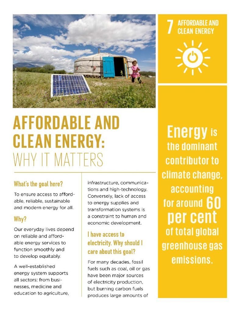AFFORDABLE AND CLEAN ENERGY: WHY IT MATTERS