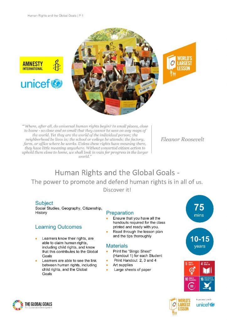 Human Rights and the Global Goals - The power to promote and defend human rights is in all of us. Discover it!