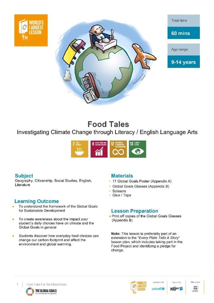 Food Tales Investigating Climate Change through Literacy / English Language Arts