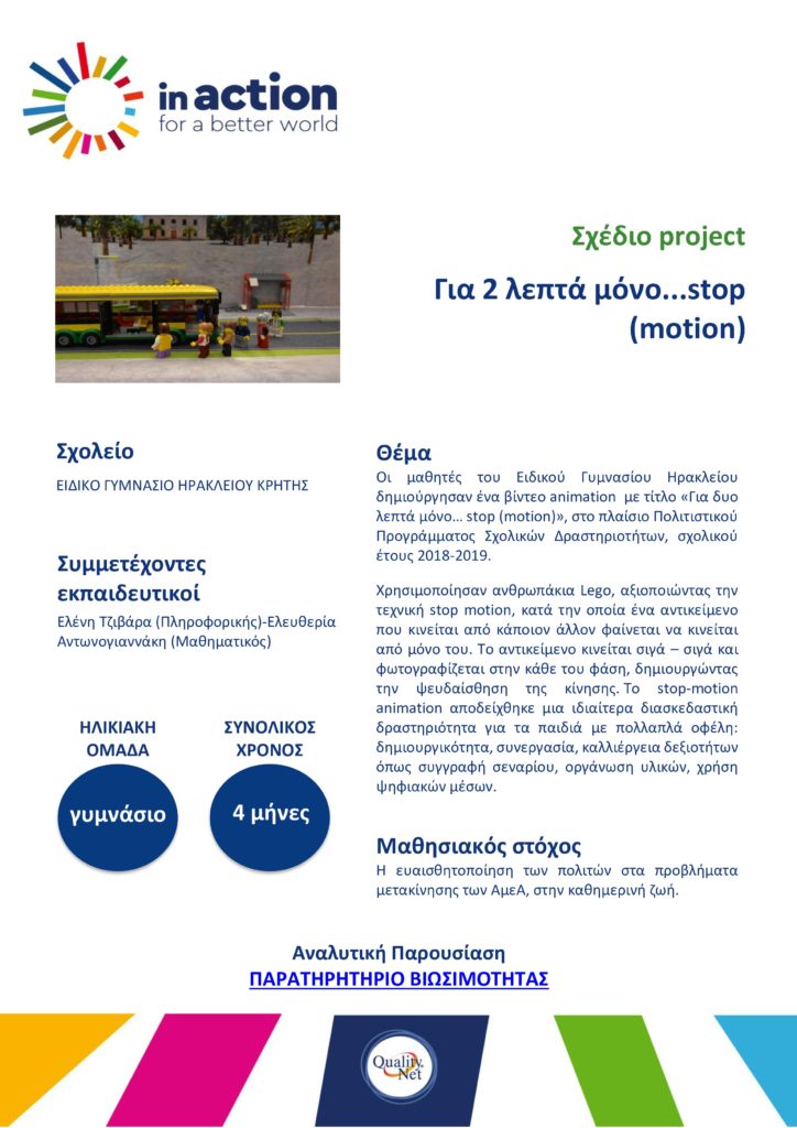 Σχέδιο project - Για 2 λεπτά μόνο...stop (motion)